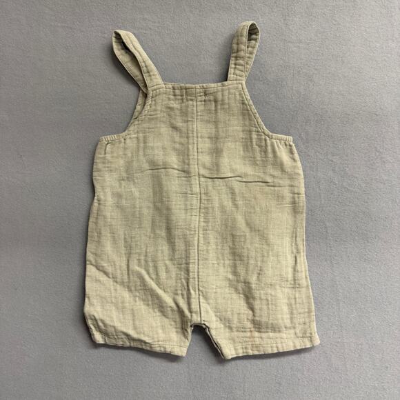Jamie Kay Bundle of 2 Organic Cotton Muslin Overall Jumpers Sage Brown Unisex 4Y - Picture 6 of 9